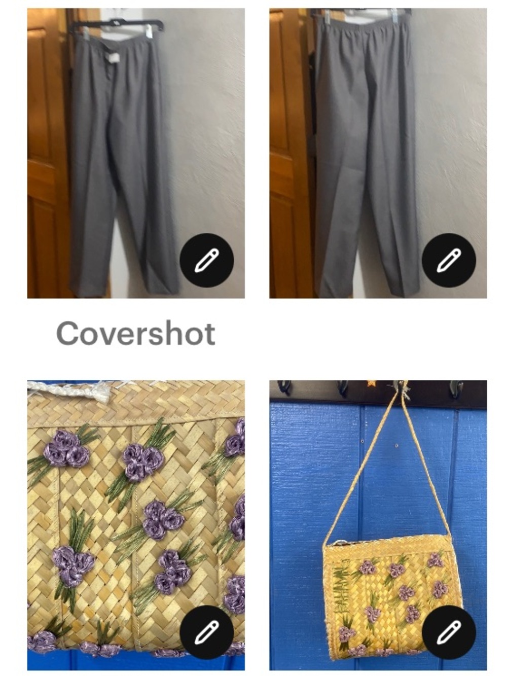 Alfred Dunner classic slacks 8P+Bahamas weaved purse💐handmade